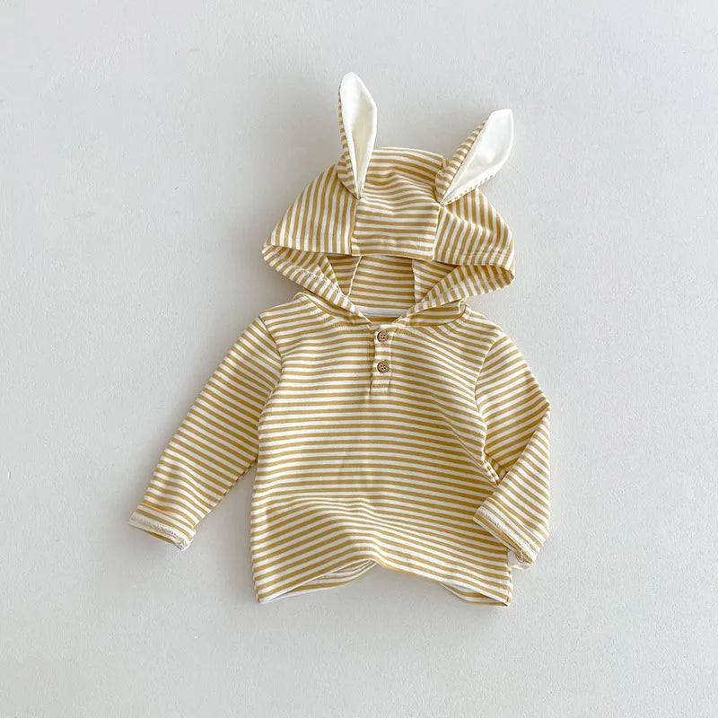 Striped Bunny Rabbit Hoodie