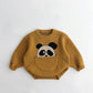 Cartoon Print Long Sleeve  Knitted Sweater