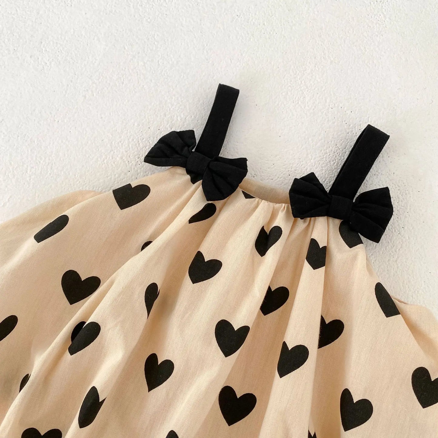 Double Layered Heart Print Shorts Set