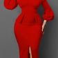 Body Hug Slitted Bodycon Dress