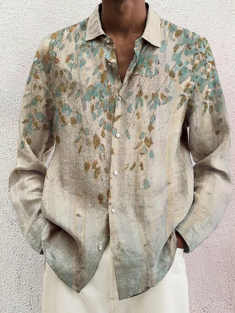 Soft Floral Cotton Linen Shirt