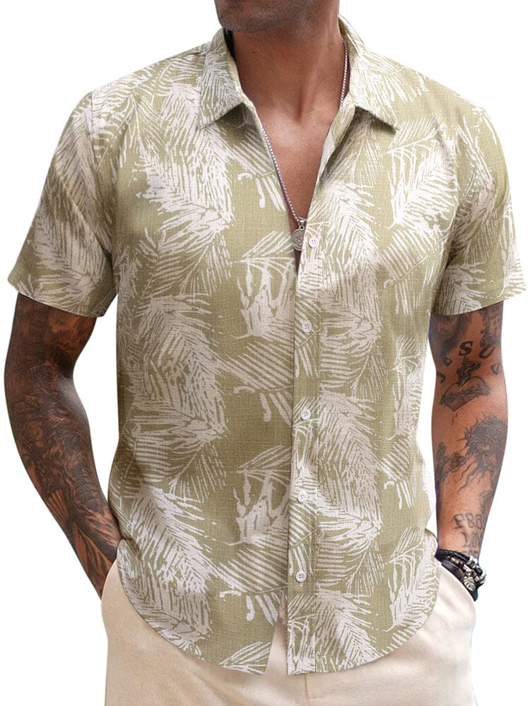 Casual Linen Blend Printed Shirt (US Only)