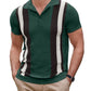 Vintage Stripe Short Sleeve Knitted Polo Shirt (US Only)