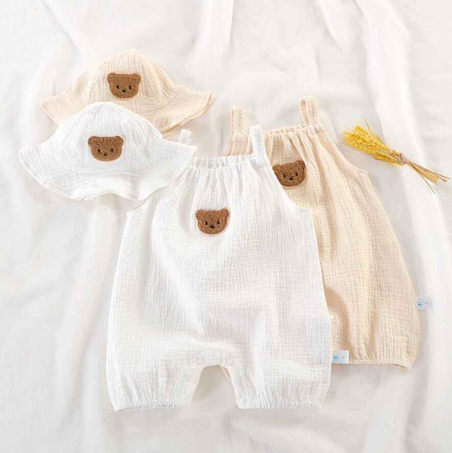 Teddy Bear Sling Romper Set