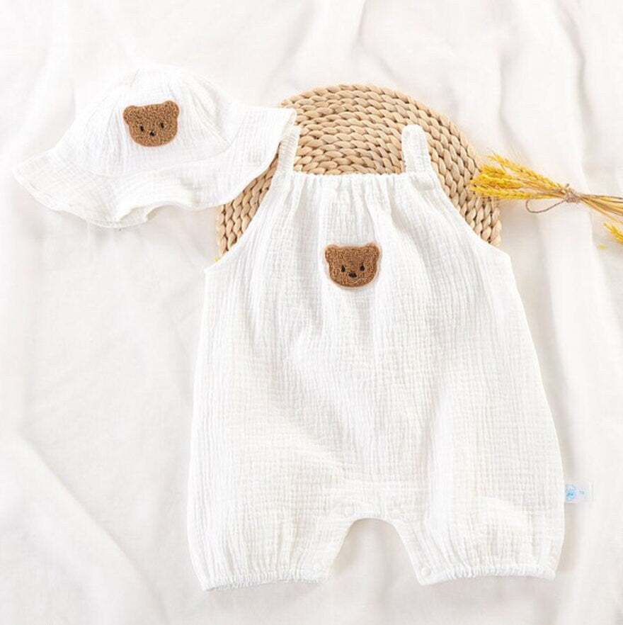 Teddy Bear Sling Romper Set