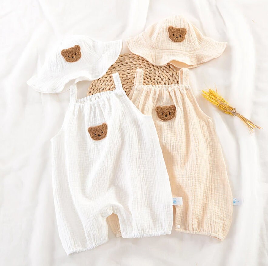 Teddy Bear Sling Romper Set