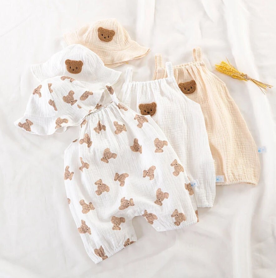 Teddy Bear Sling Romper Set