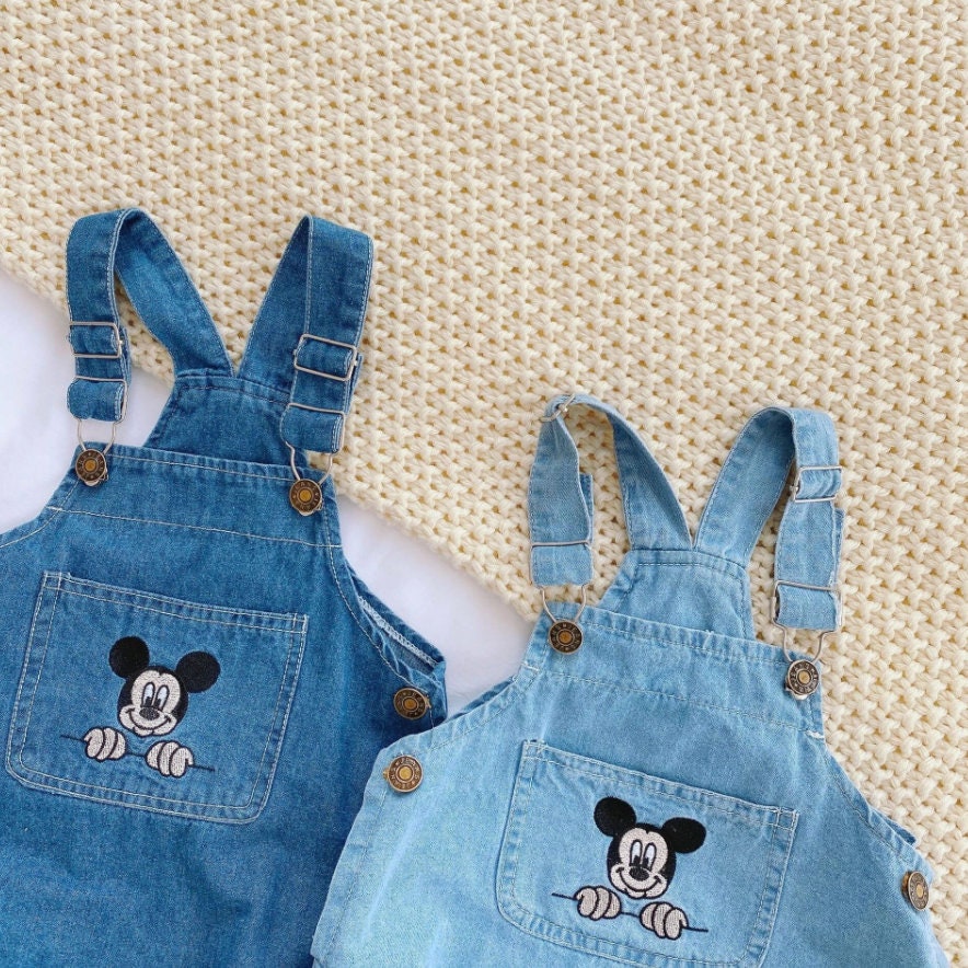 Retro Denim Mickey Mouse Romper