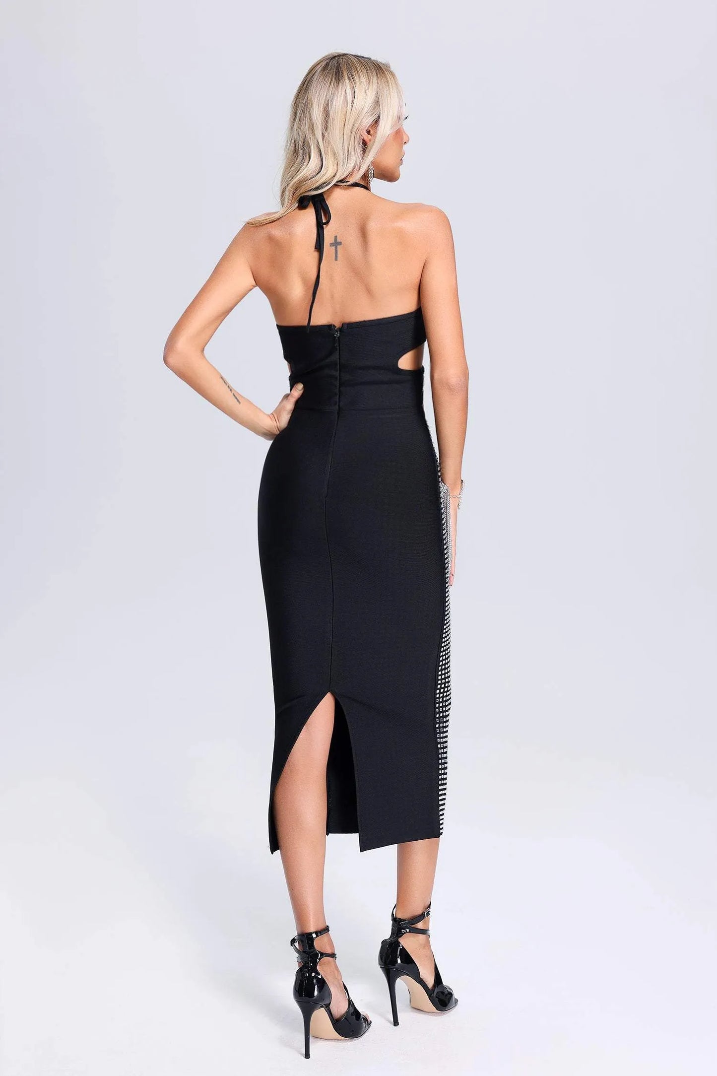 Stormie Diamante Cutout Bandage Kleid