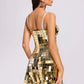 Kimberley Metallic Mirror Mini Dress