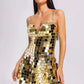 Kimberley Metallic Mirror Mini Dress