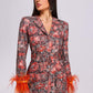 Paula Feder Print Blazer Kleid