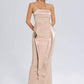 Reda Fishtail Tube Satin Maxi Dress