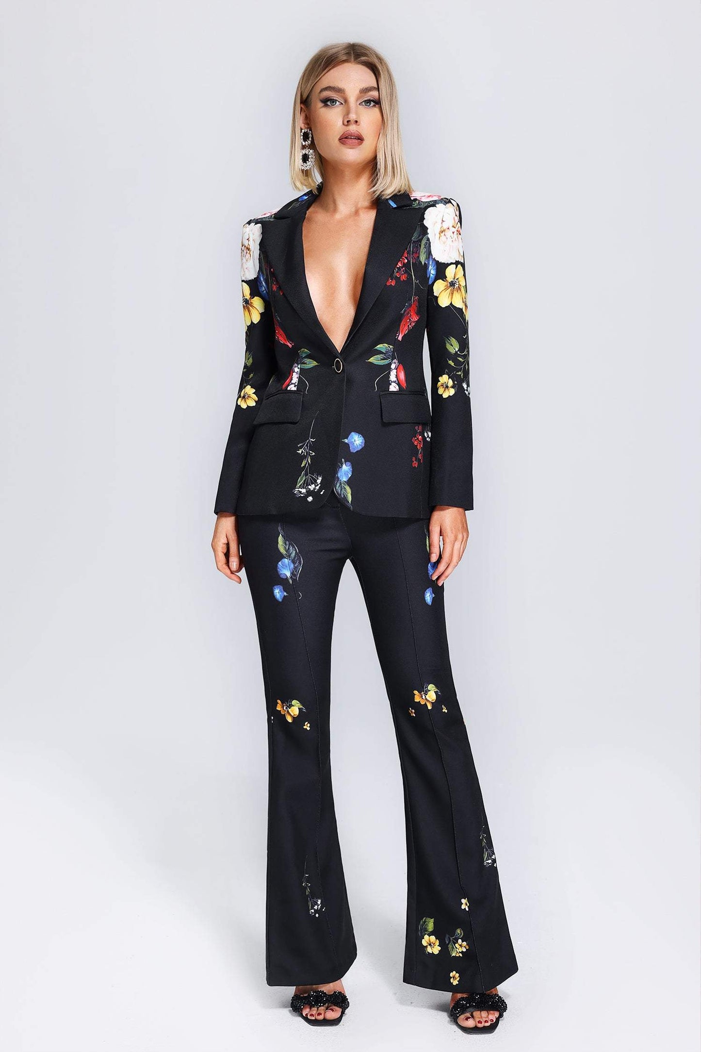 Martha Print Blazer Set