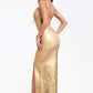 Alyson Metallic-Midi-Cocktail-Verbandkleid