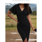 Commuting V-neck Temperament Slim Dress 46657755YM