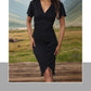 Commuting V-neck Temperament Slim Dress 46657755YM