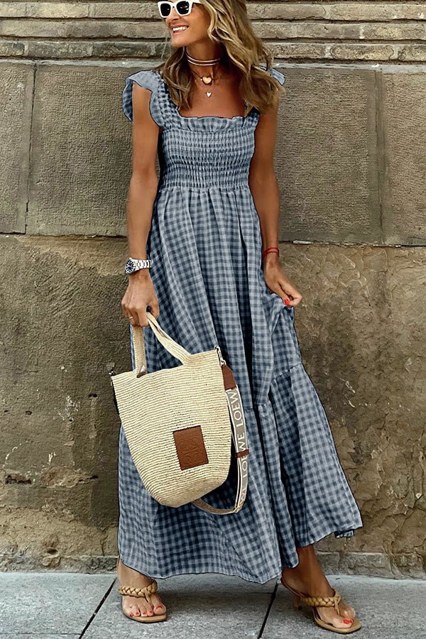 Jemma - Checkered Maxi Dress