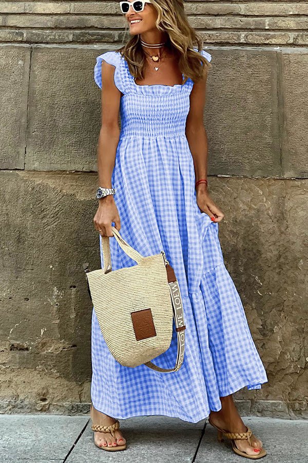 Jemma - Checkered Maxi Dress