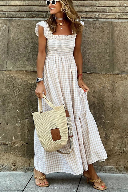 Jemma - Checkered Maxi Dress