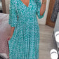 Bohemian - Casual Print V-Neck Long Dress