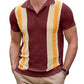 Vintage Stripe Short Sleeve Knitted Polo Shirt (US Only)