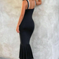 Charming Mermaid Evening Dress - Black